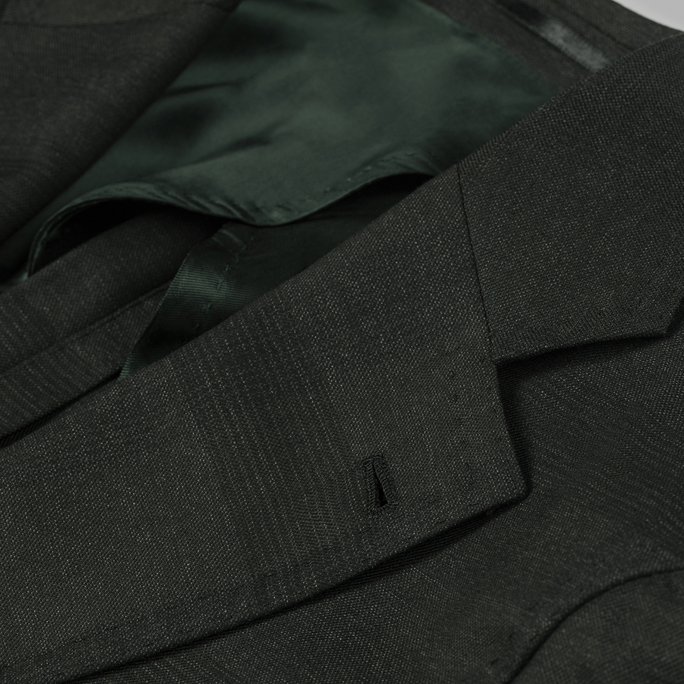 Зеленый пиджак из ткани Solaro